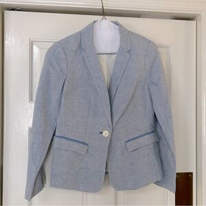 The Limited Women's Long Sleeve Blazer/Jacket X-small Blue with white buttons